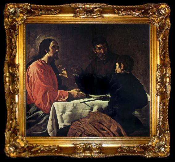 framed  VELAZQUEZ, Diego Rodriguez de Silva y The Supper at Emmaus, ta009-2